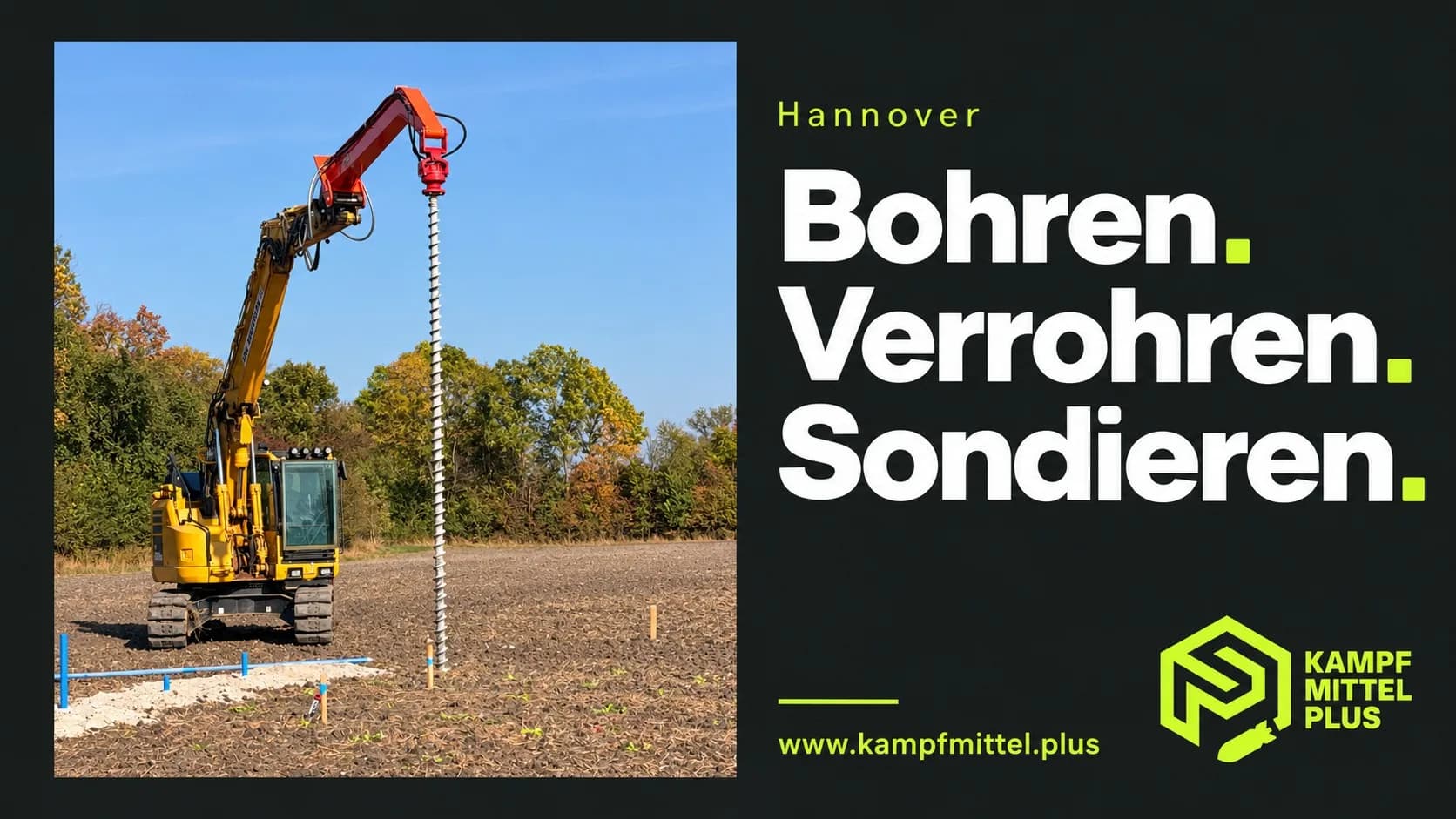 Bohren, Verrohren, Sondieren: KampfmittelPlus im Einsatz in Hannover